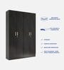 Kenzou 4 Door Wardrobe  in Wenge Finish