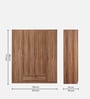 Kenzou 4 Door Wardrobe In Lyon Walnut Finish With Adjustable Shelves & Drawer