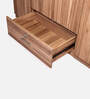 Kenzou 4 Door Wardrobe In Lyon Walnut Finish With Adjustable Shelves & Drawer