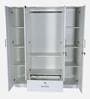 Kenzou 4 Door Wardrobe In Off White Finish With Adjustable Shelves & Drawer