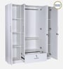 Kenzou 4 Door Wardrobe In Off White Finish With Adjustable Shelves & Drawer
