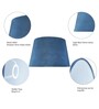 Kepler Blue Velvet Solid Lampshade
