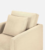 Kera Fabric 1 Seater Sofa In Ivory Beige Colour