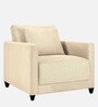 Kera Fabric 1 Seater Sofa In Ivory Beige Colour