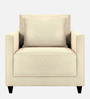 Kera Fabric 1 Seater Sofa In Ivory Beige Colour