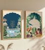 Royal Mughal Couple Wall Art Framed Set of 3