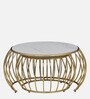 Kerby Metal Nesting Coffee Table Set with White Porcelain Top (Set of 2)