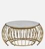 Kerby Metal Nesting Coffee Table Set with White Porcelain Top (Set of 2)
