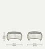 Kerby Metal Nesting Coffee Table Set with White Porcelain Top (Set of 2)