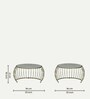Kerby Metal Nesting Coffee Table Set with White Porcelain Top (Set of 2)