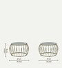 Kerby Metal Nesting Coffee Table Set with White Porcelain Top (Set of 2)