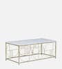 Kerby Z Metal Coffee Table In Matte Gold Finish