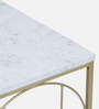 Kerby Z Metal Coffee Table In Matte Gold Finish