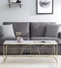 Kerby Z Metal Coffee Table In Matte Gold Finish