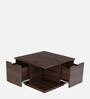 Keshin Coffee Table in Walnut Finish with Drawers