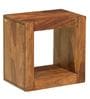 Keub Sheesham Wood End Table In Rustic Teak Finish