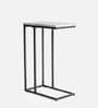 Kevin Metal C-Shape End Table in Black Finish