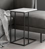 Kevin Metal C-Shape End Table in Black Finish