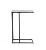 Kevin Metal C-Shape End Table in Black Finish