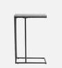 Kevin Metal C-Shape End Table in Grey Finish