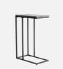 Kevin Metal C-Shape End Table in Grey Finish