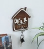 Laser Cut Design Home MDF 2 Key Holders Brown