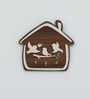 Laser Cut Design Home MDF 2 Key Holders Brown