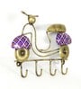 (1Pc) Purple Metal Scotty Modern Wall Mount Key Holder