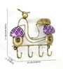 (1Pc) Purple Metal Scotty Modern Wall Mount Key Holder