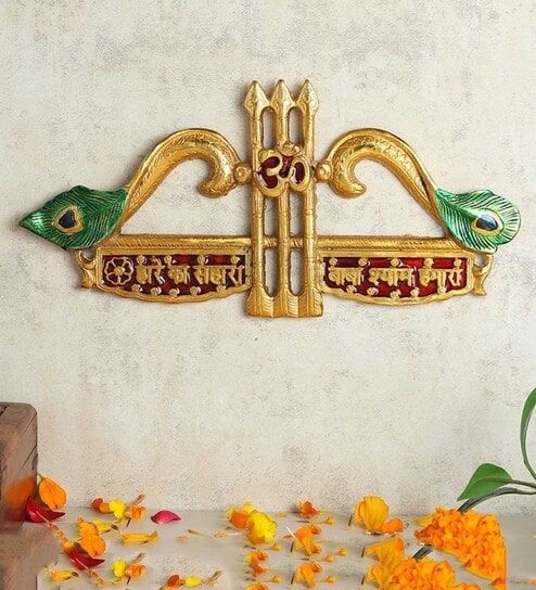 Golden Khatu Shyam Ji Ban Wall D cor