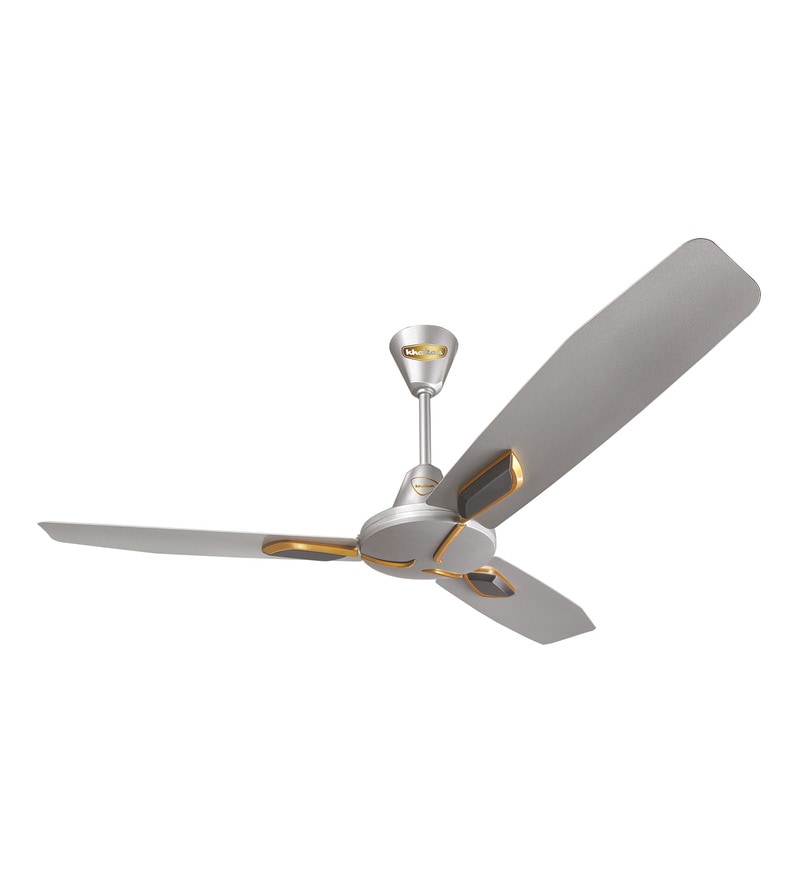 grey and gold ceiling fan