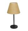 Bling Khadi Brown Cotton Shade Night Lamp With Metal Base