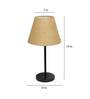 Bling Khadi Brown Cotton Shade Night Lamp With Metal Base