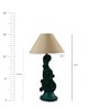 Beige Fabric Shade Table Lamp with Wood Base