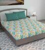 Multicolor Abstract 144 TC Cotton King Sized Bed Sheets with 2 Pillow Covers