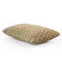 Khaki 100% Cotton Crest 12X20 Inches Knitted Cushion Cover