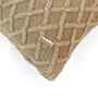 Khaki 100% Cotton Crest 12X20 Inches Knitted Cushion Cover