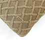 Khaki 100% Cotton Crest16X16 Inches Knitted Cushion Cover