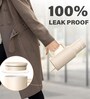 Khaki 1200ml Stainless Steel Double Insulated Leak Proof Coffee Tumbler with Lid & Straw