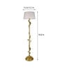 Poulsen Khaki Cotton Shade Club Floor Lamp With Metal Base