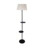 Roman Khaki Cotton Shade Shelf Floor Lamp With Metal Base
