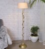Poulsen Khaki Cotton Shade Club Floor Lamp With Metal Base