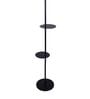 Roman Khaki Cotton Shade Shelf Floor Lamp With Metal Base