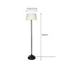 Midwest Khaki Cotton Shade Club Floor Lamp With Metal Base