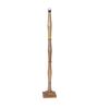 Khaki Cotton Shade Floor Lamp With Wooden Base