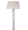 Khaki Cotton Shade Floor Lamp With Wooden Base
