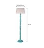 Khaki Cotton Shade Club Floor Lamp With Wood Base