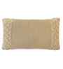 Khaki Cream 100% Cotton Archer 12X20 Inches Knitted Cushion Cover
