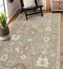 Khaki Farmhouse Wool 5x7 Feet  Handmade Rectangle Carpet