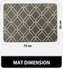 Khaki Geometric Microfibre 30x18 Inches Anti Skid Door Mat